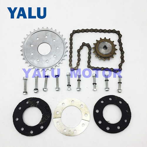 Bicycle Spoke Chain Rear Wheel 32T Sprocket for Left Drive Motor Kit