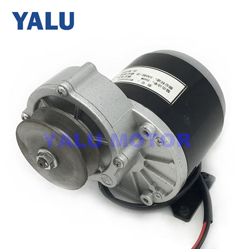 Electric Scooter Brush Gear DC Motor with Pulley for AGV Robot Driver